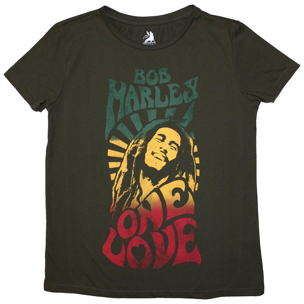 Bob Marley Womens T Shirt One Love Gradient